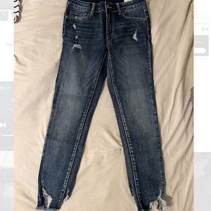 Bridge by Gly dark wash lightly ripped jeans